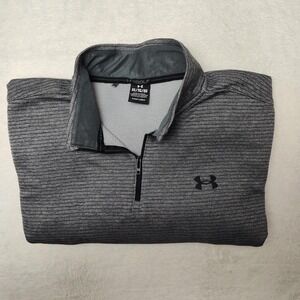 Under Armour Pullover Mens XL Gray Storm Quarter Zip Golf Fitted Work 1373674